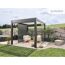Pergola dunkelgrau metallic/silberfarben 4,5 x 3 m