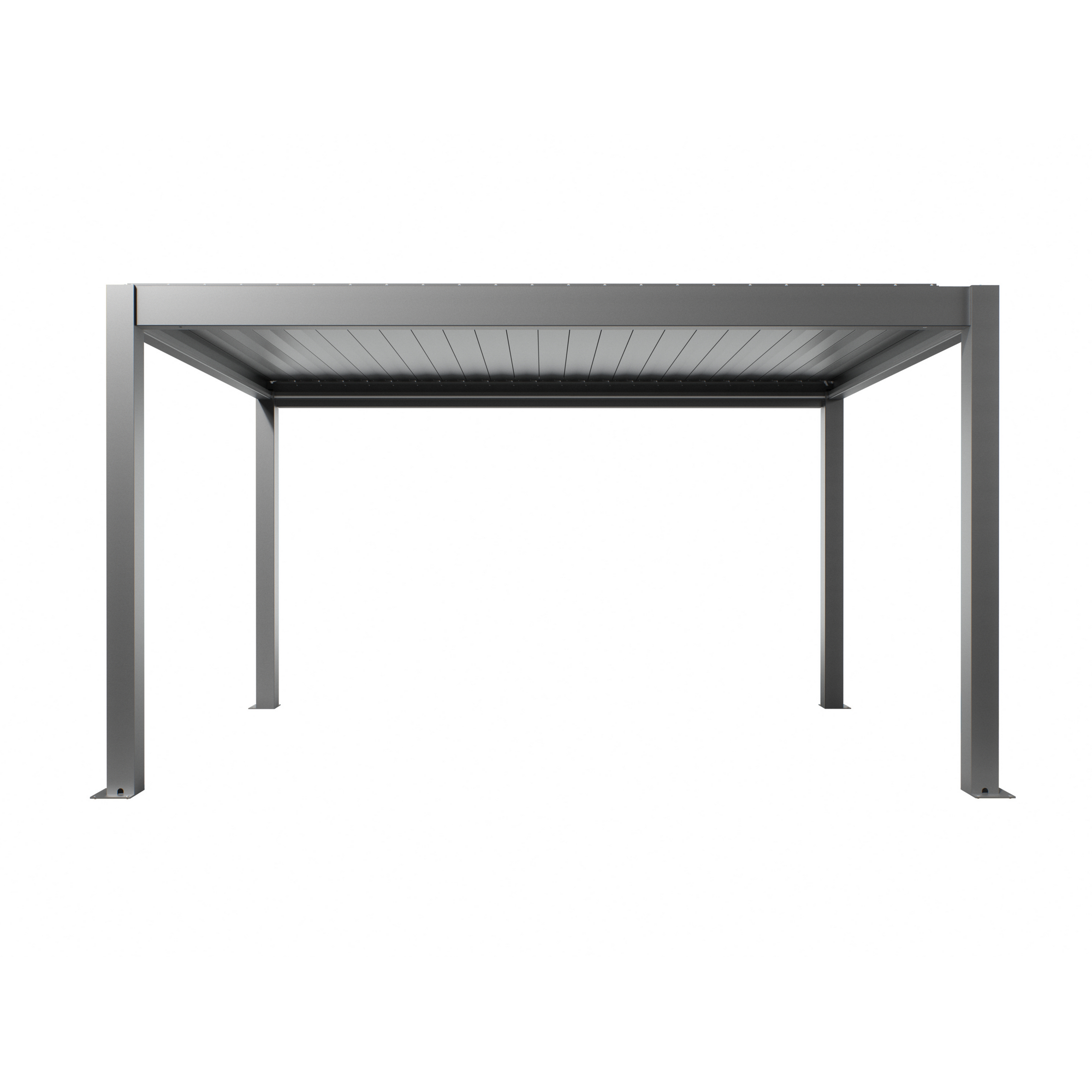 Pergola quarzgrau metallic 4,5 x 3 m