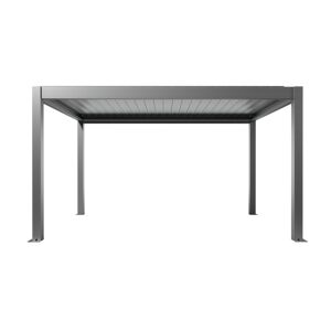 Pergola quarzgrau metallic 4,5 x 3 m