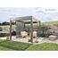 Pergola quarzgrau metallic 4,5 x 3 m