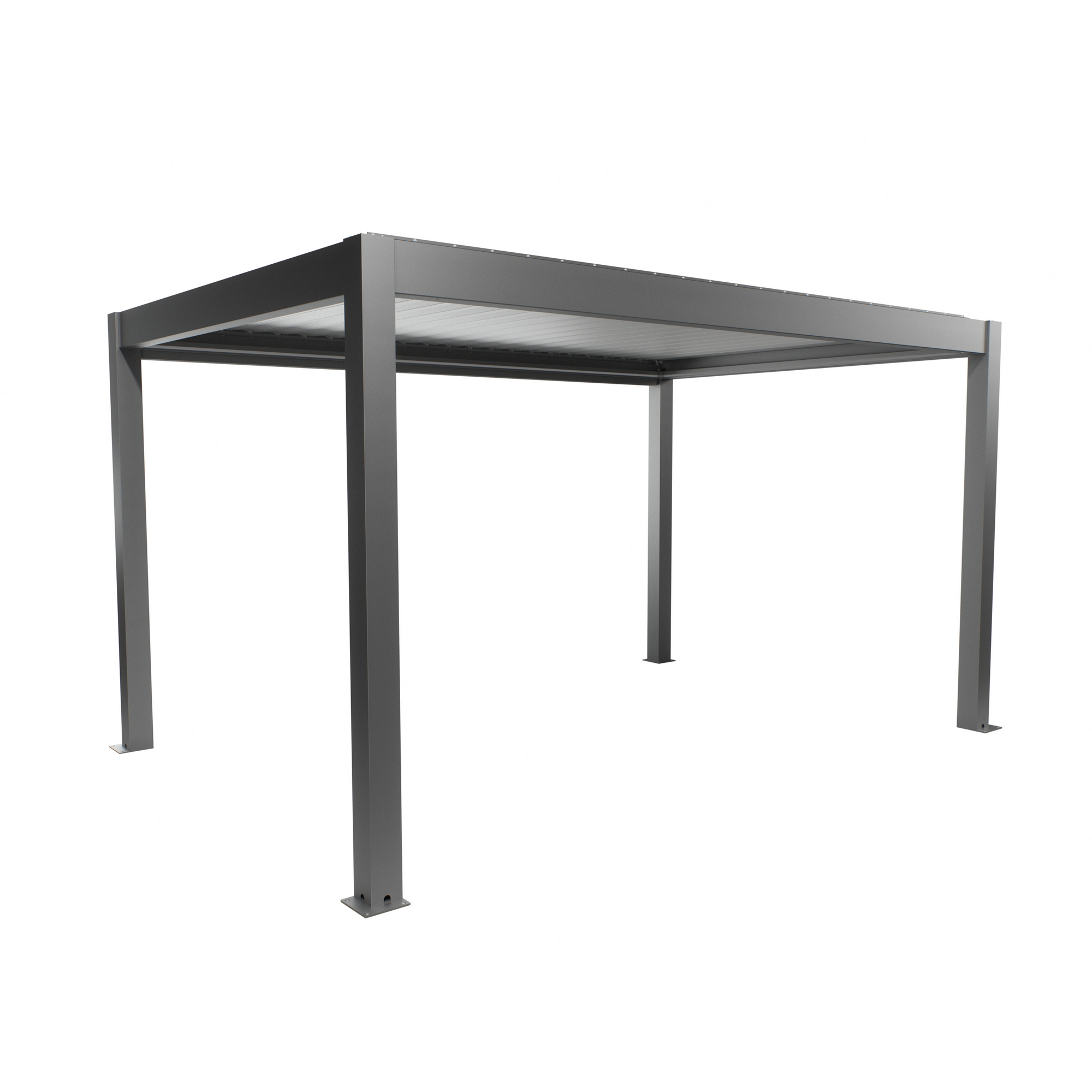 Pergola quarzgrau metallic/silberfarben 4,5 x 3 m