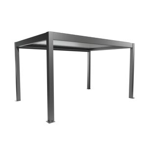 Pergola quarzgrau metallic/silberfarben 4,5 x 3 m