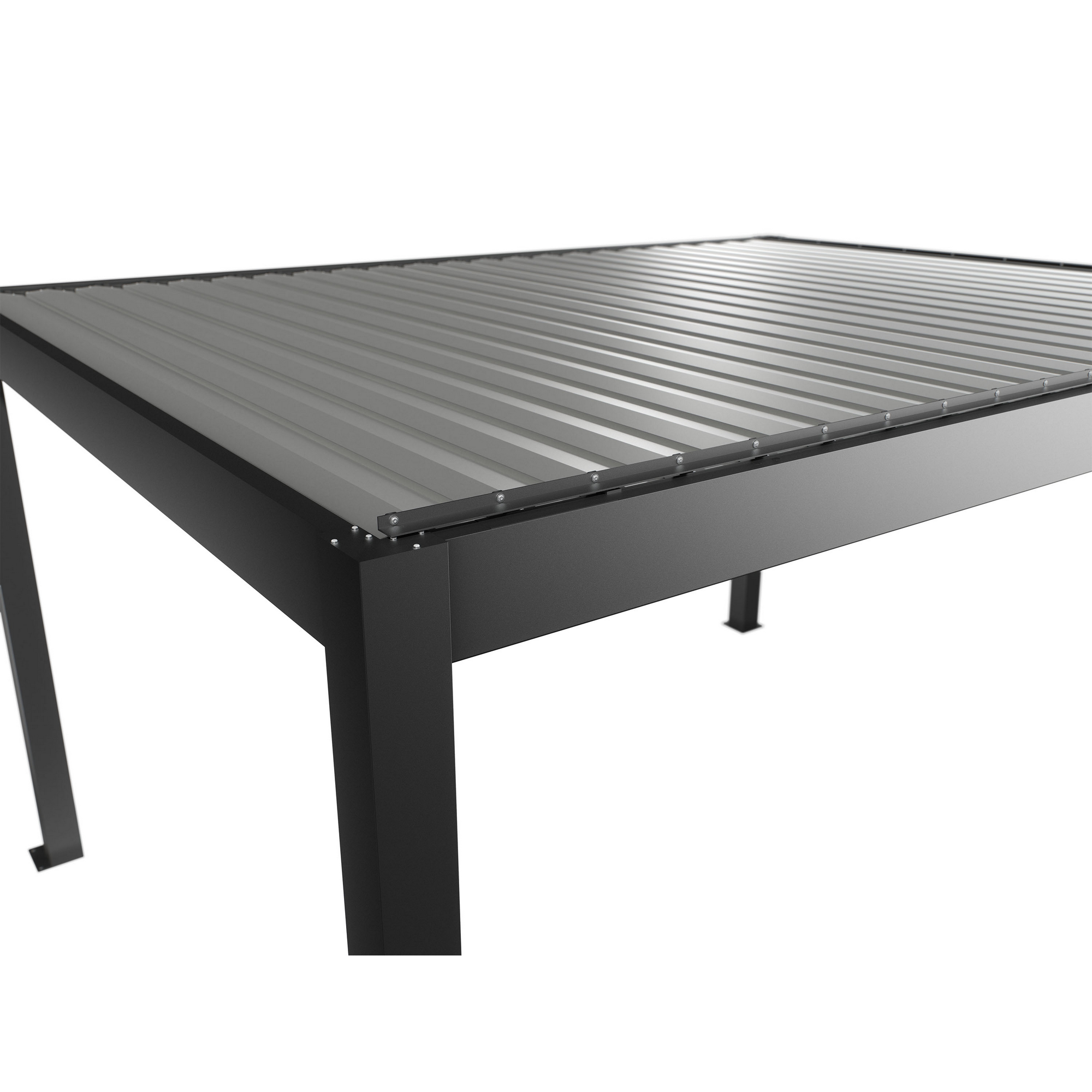 Pergola dunkelgrau metallic/silberfarben 4,5 x 3,5 m