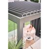 Pergola dunkelgrau metallic/silberfarben 4,5 x 3,5 m