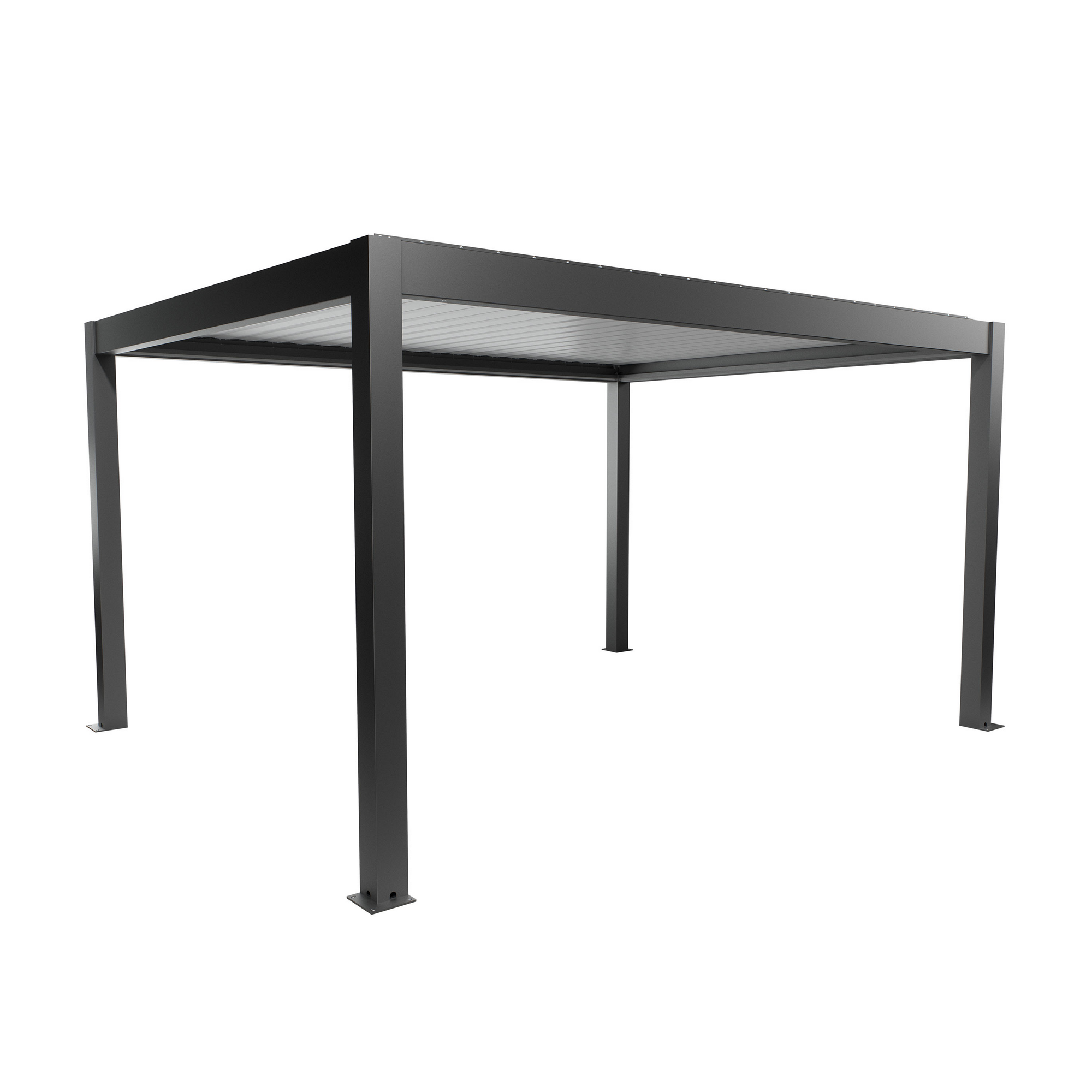 Pergola dunkelgrau metallic/weiß 4,5 x 3,5 m