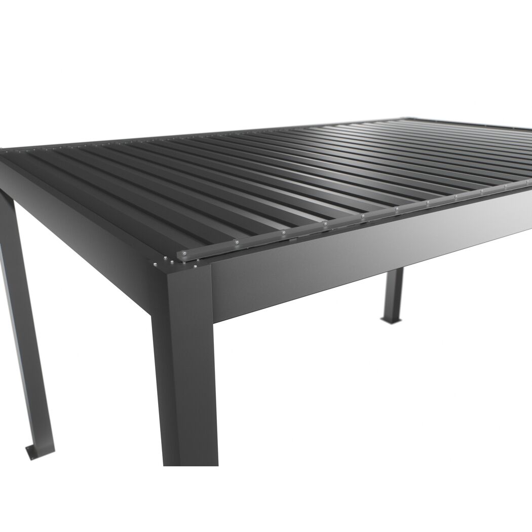 Pergola quarzgrau metallic 4,5 x 3,5 m