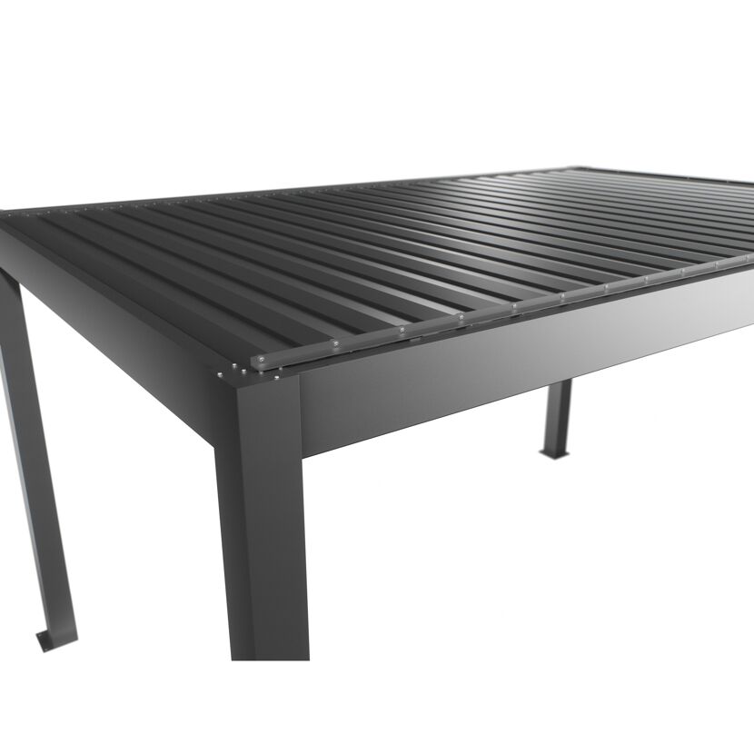 Pergola quarzgrau metallic 4,5 x 3,5 m