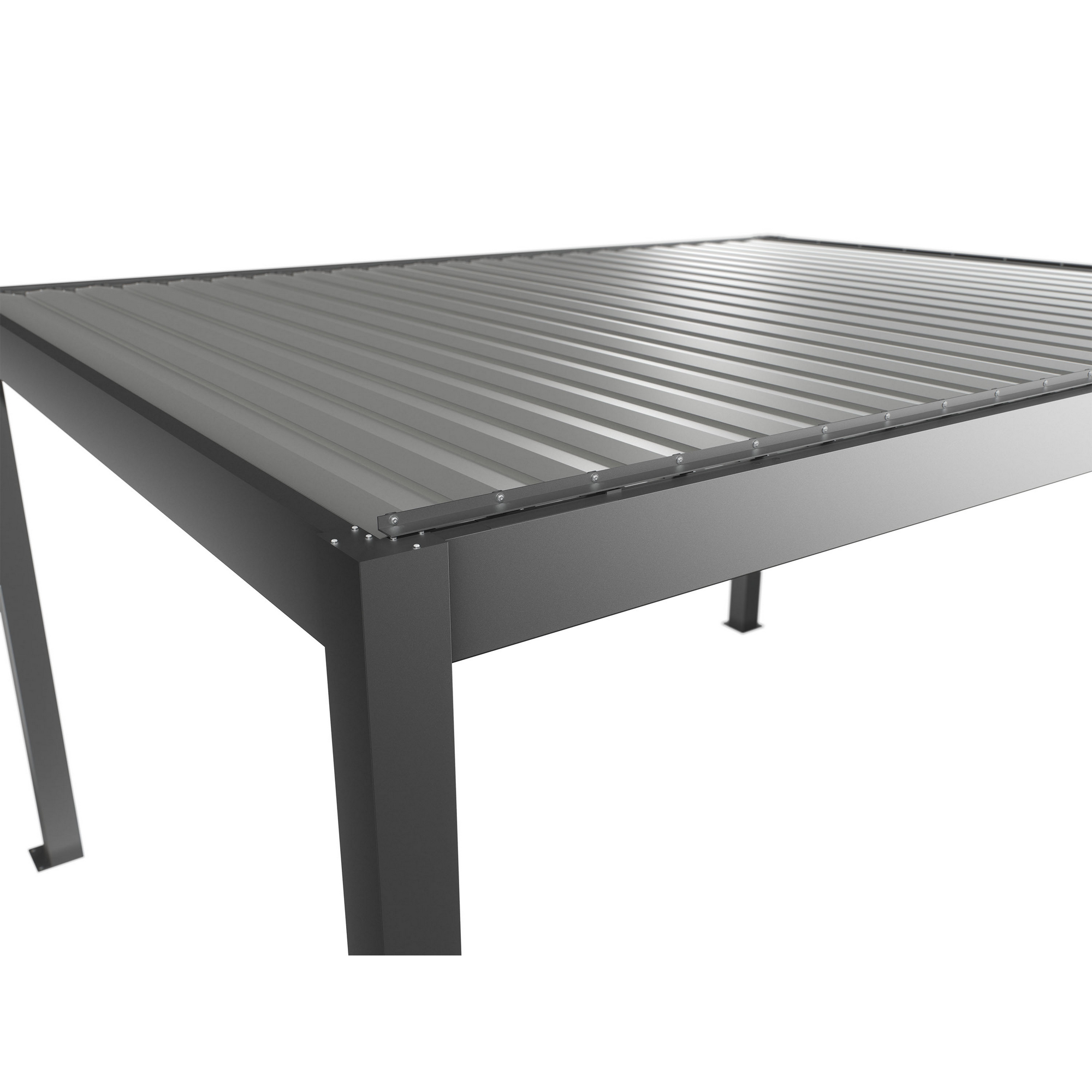 Pergola quarzgrau metallic/silberfarben 4,5 x 3,5 m