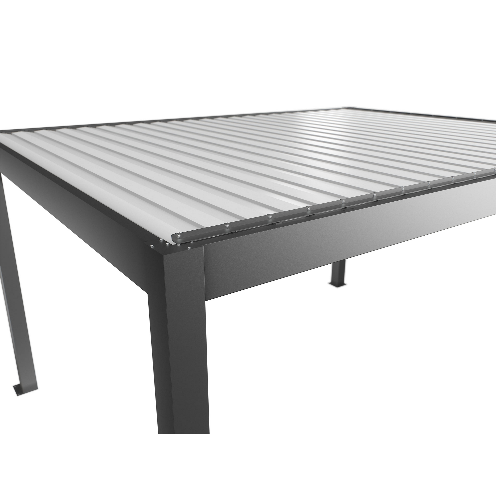 Pergola quarzgrau metallic/weiß 4,5 x 3,5 m