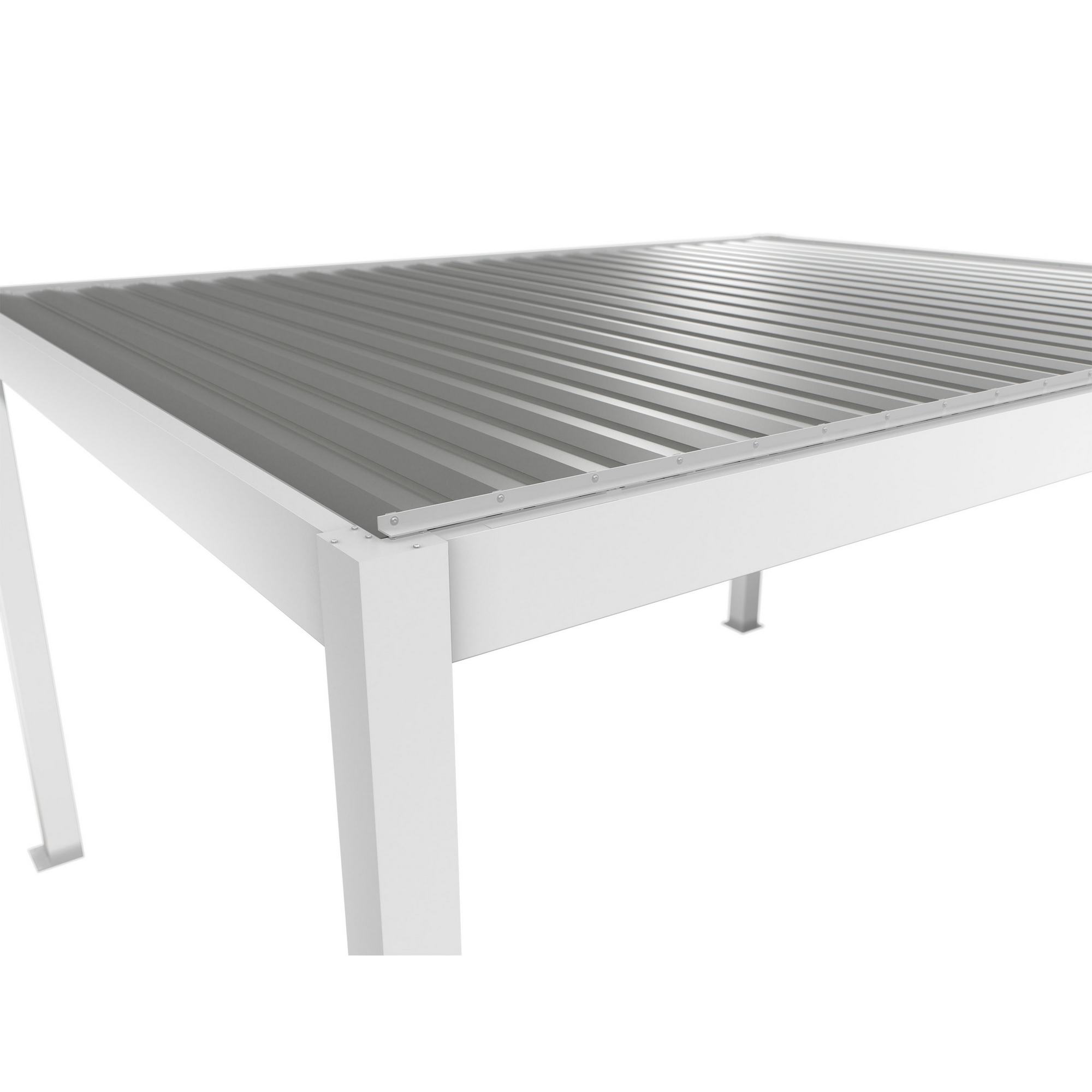 Pergola weiß/silberfarben 4,5 x 3,5 m