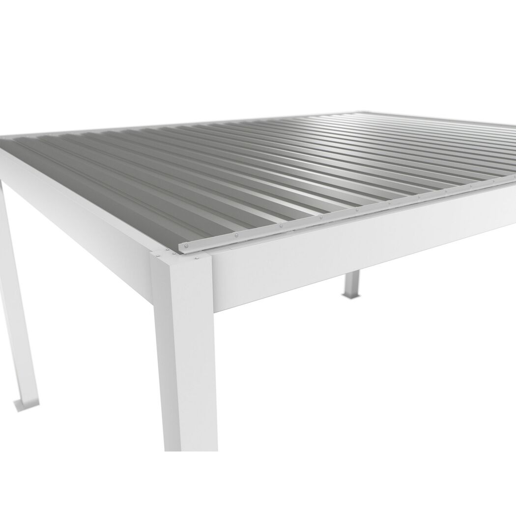 Pergola weiß/silberfarben 4,5 x 3,5 m