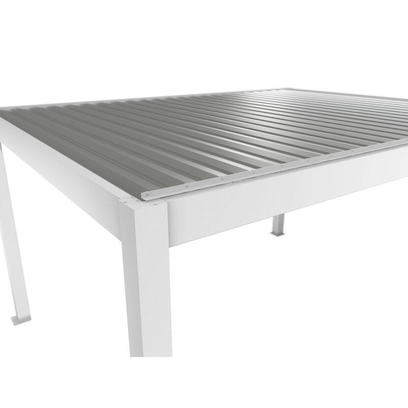 Pergola weiß/silberfarben 4,5 x 3,5 m
