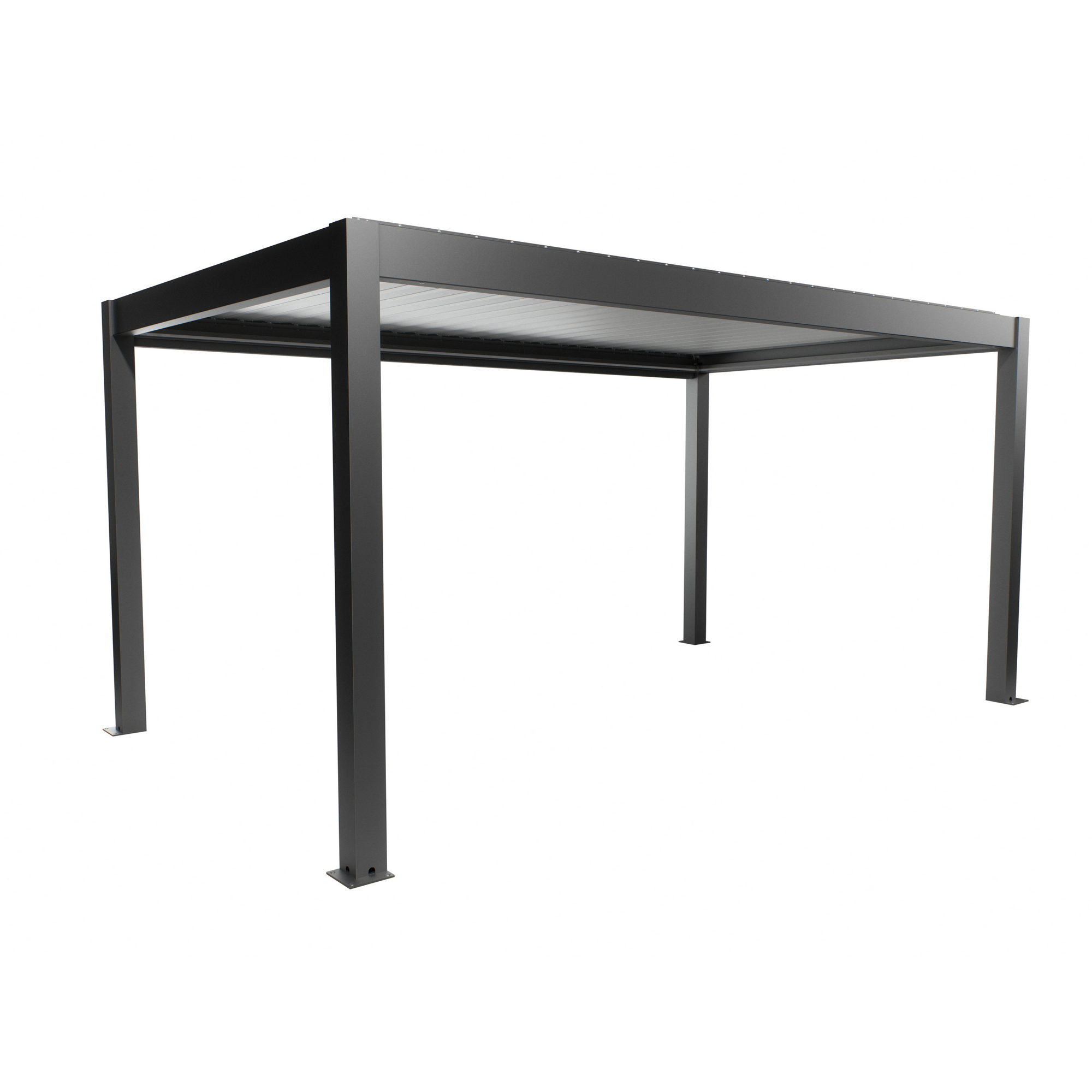 Pergola dunkelgrau metallic/silberfarben 5 x 3 m