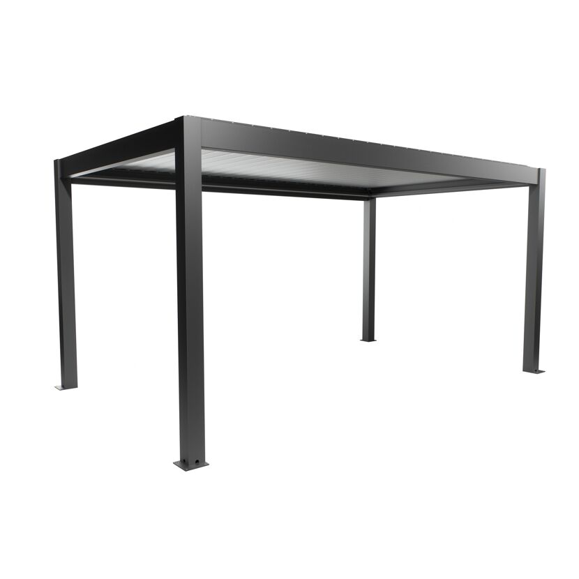 Pergola dunkelgrau metallic/silberfarben 5 x 3 m