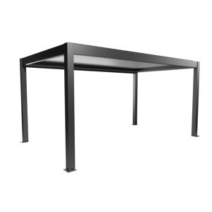 Pergola dunkelgrau metallic/silberfarben 5 x 3 m