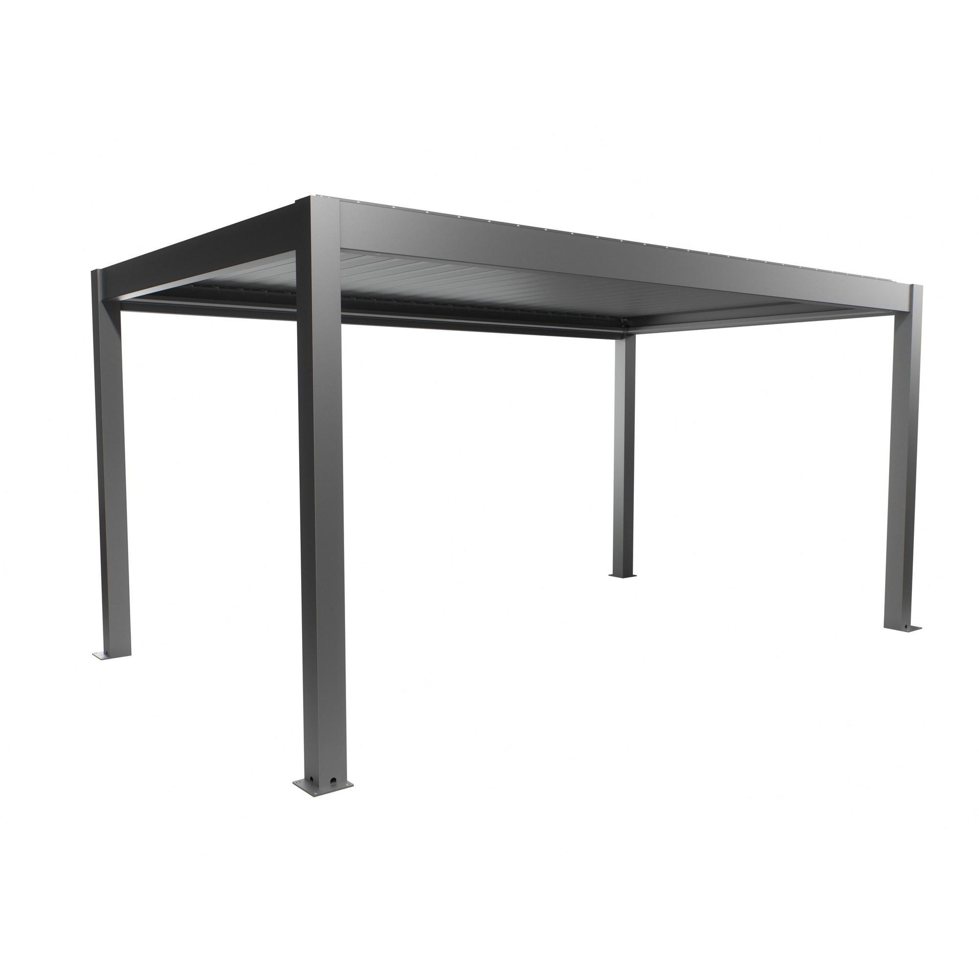 Pergola quarzgrau metallic 5 x 3 m