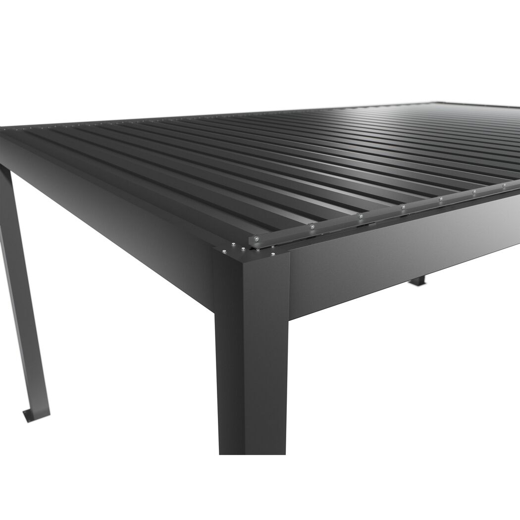 Pergola quarzgrau metallic 5 x 3 m