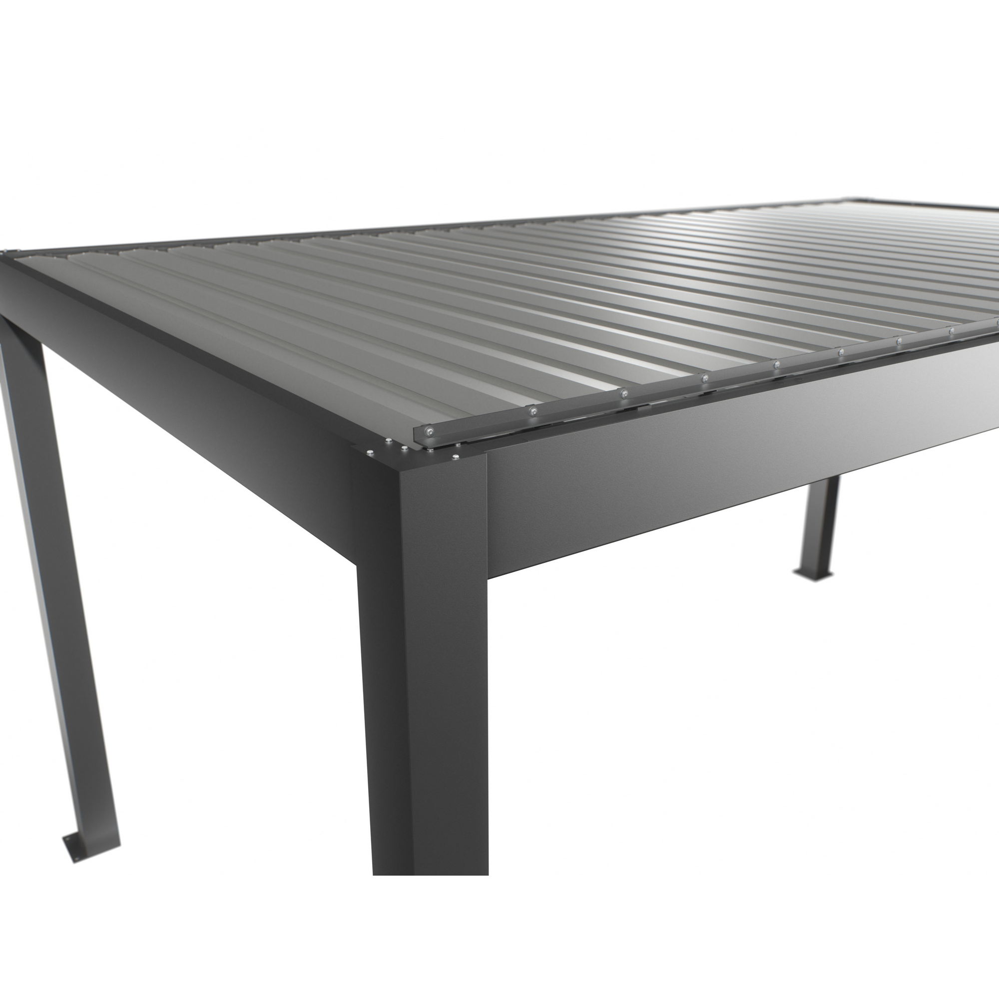 Pergola quarzgrau metallic/silberfarben 5 x 3 m