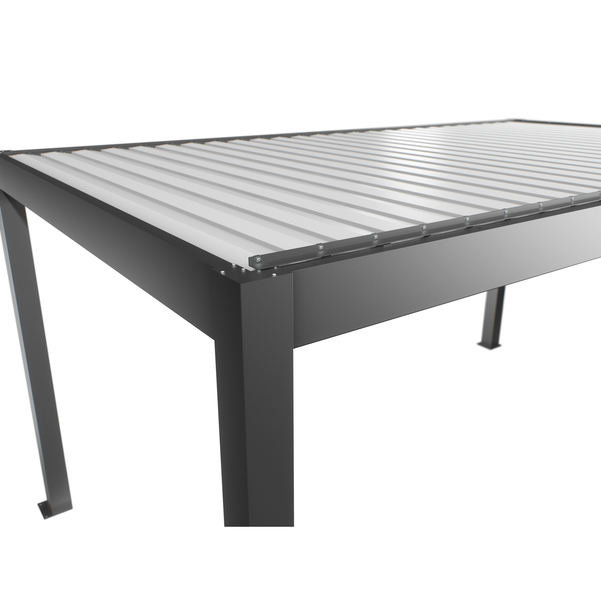 Pergola quarzgrau metallic/weiß 5 x 3 m