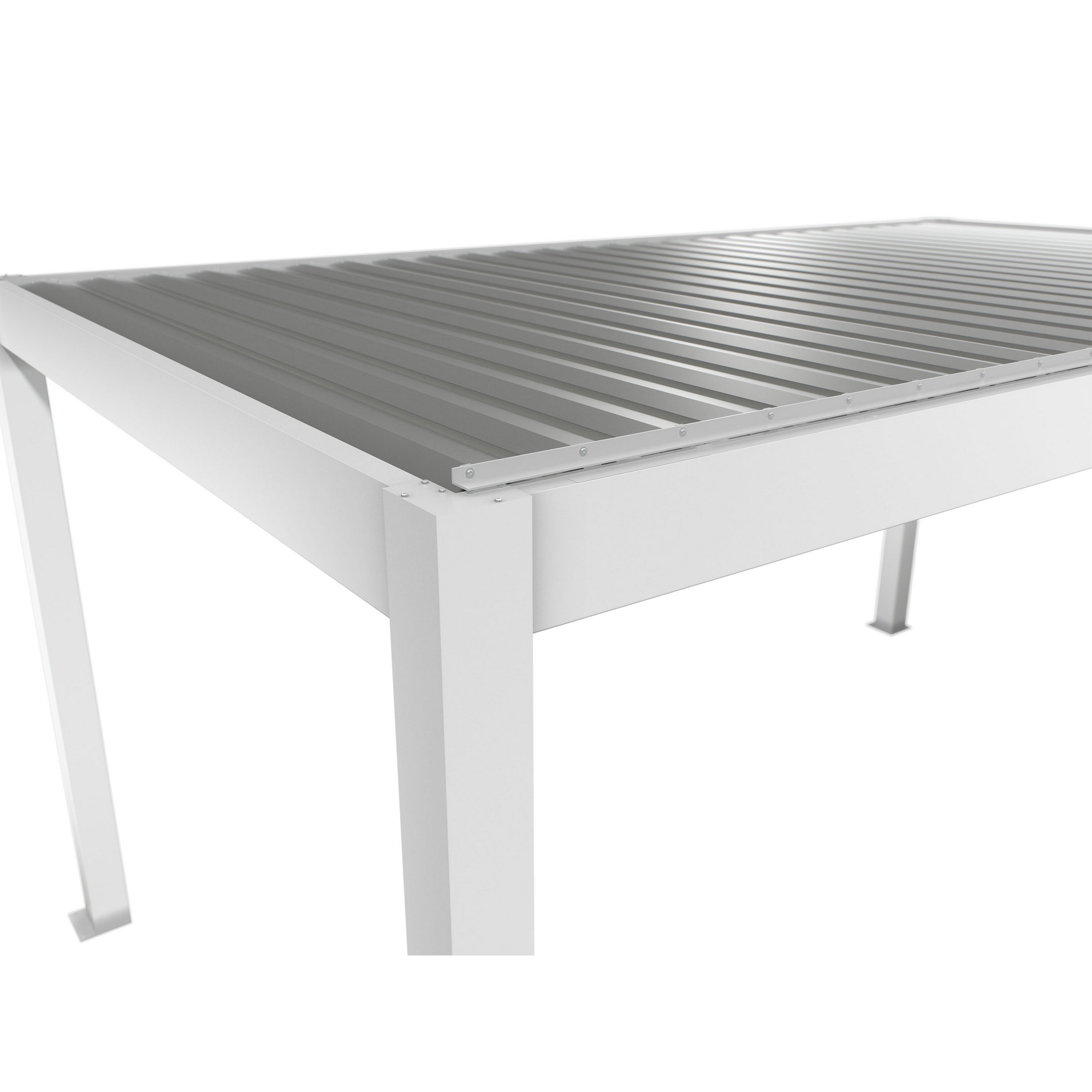 Pergola weiß/silberfarben 5 x 3 m