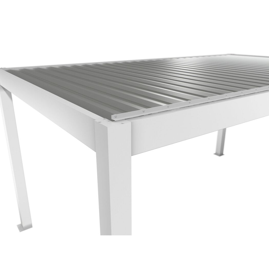Pergola weiß/silberfarben 5 x 3 m