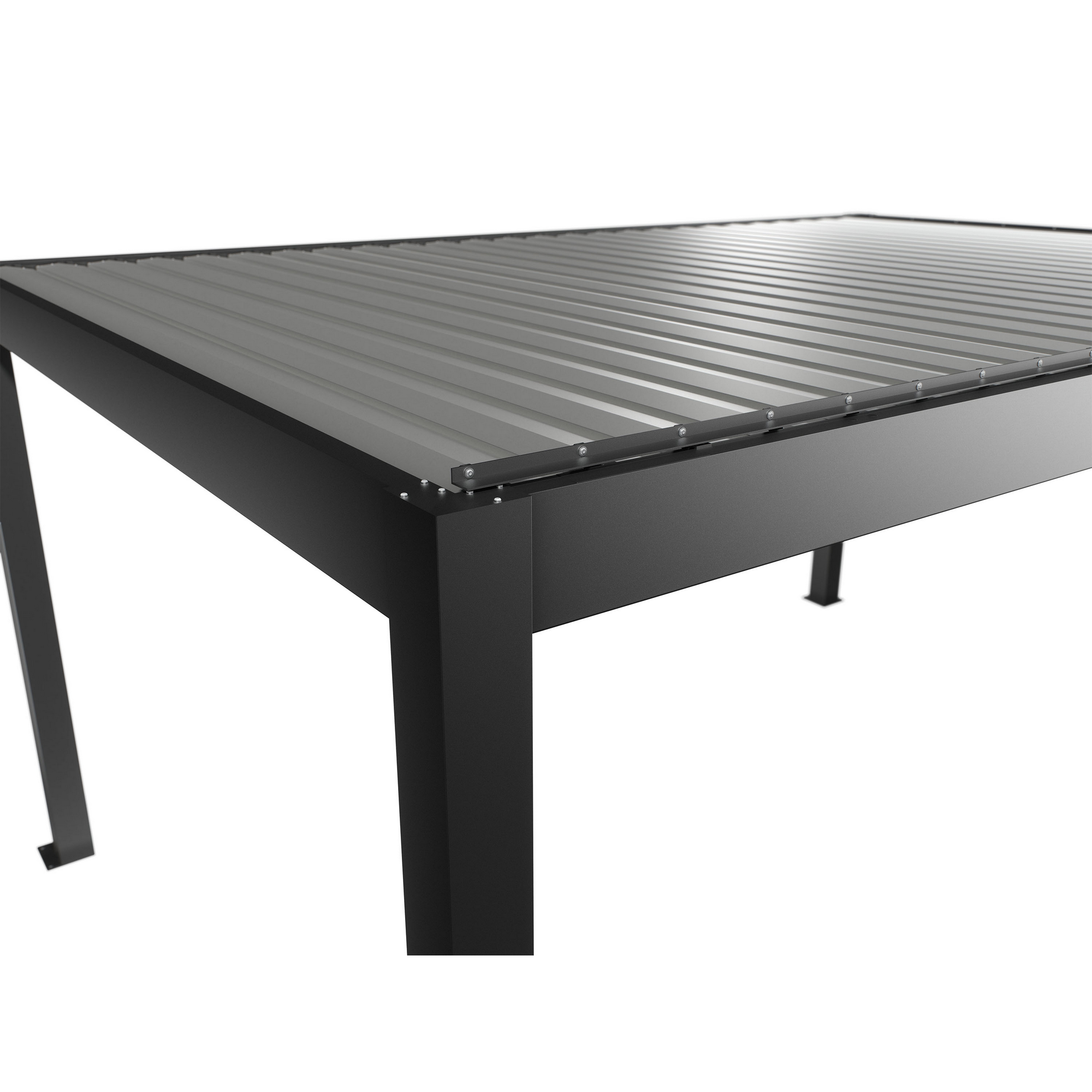 Pergola dunkelgrau metallic/silberfarben 5 x 3,5 m