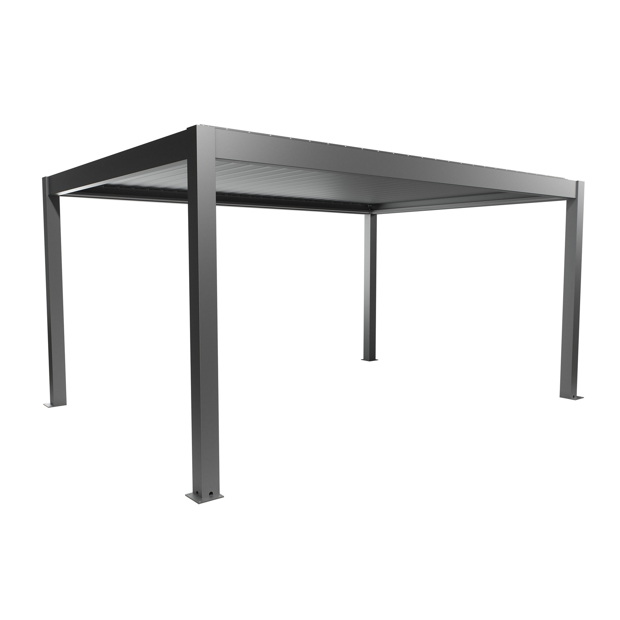 Pergola quarzgrau metallic 5 x 3,5 m