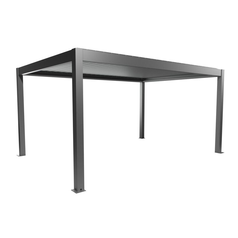 Pergola quarzgrau metallic 5 x 3,5 m