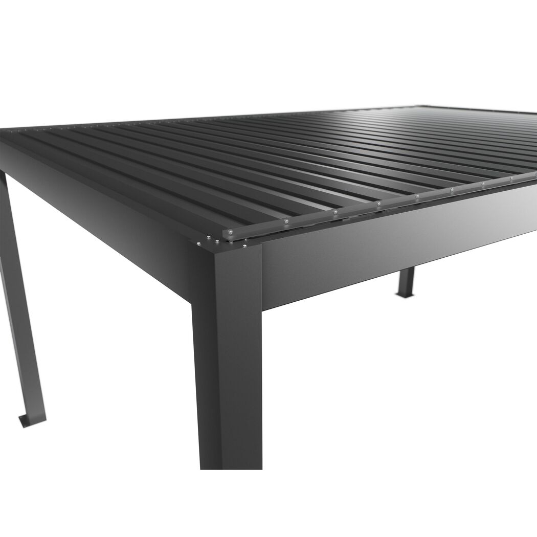 Pergola quarzgrau metallic 5 x 3,5 m