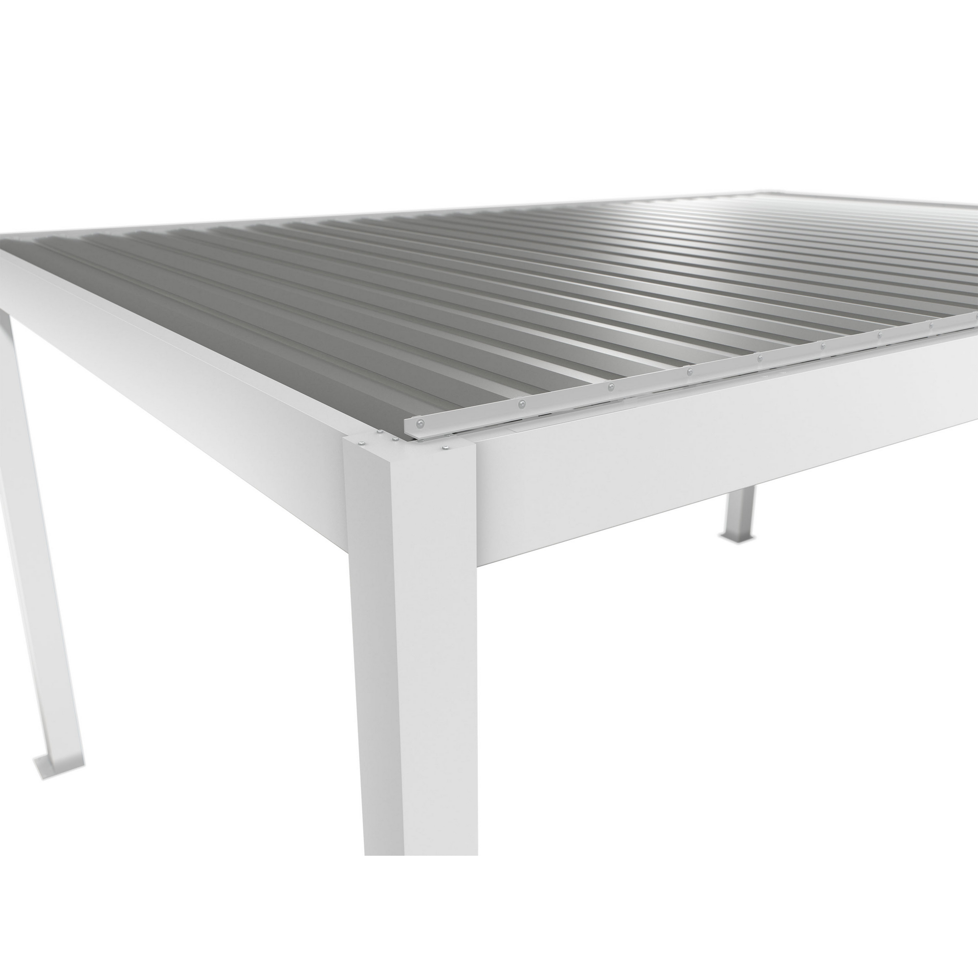 Pergola weiß/silberfarben 5 x 3,5 m