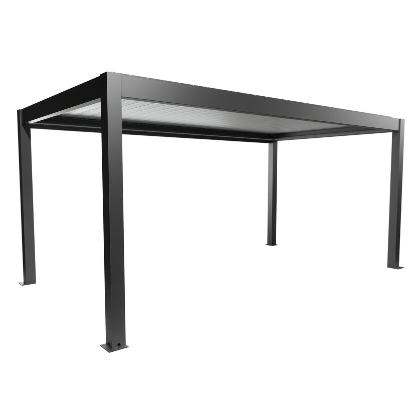 Pergola dunkelgrau metallic/silberfarben 5,5 x 3 m