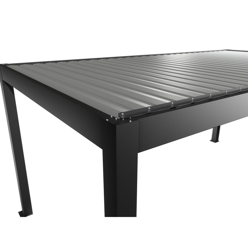 Pergola dunkelgrau metallic/silberfarben 5,5 x 3 m