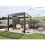 Pergola dunkelgrau metallic/weiß 5,5 x 3 m