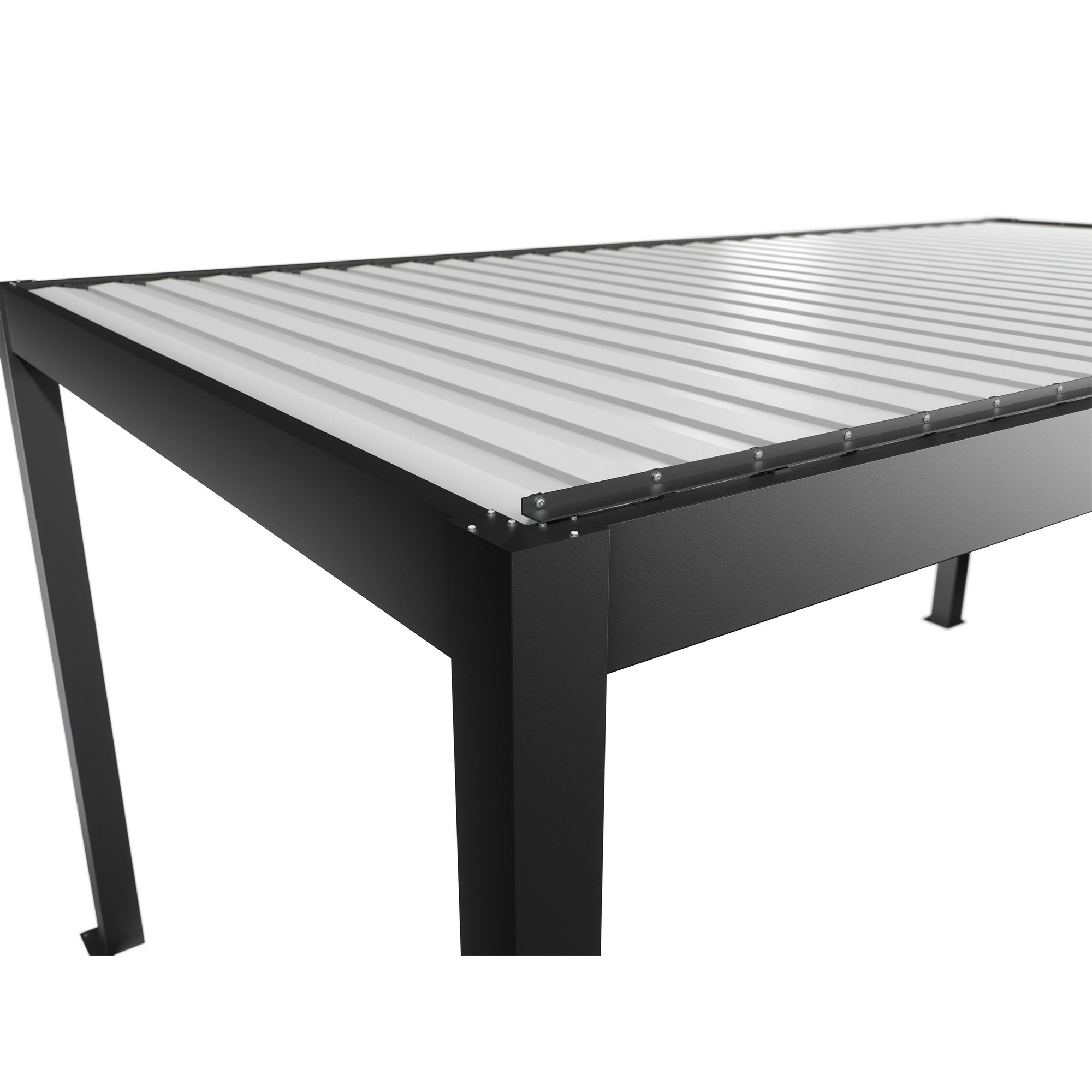 Pergola dunkelgrau metallic/weiß 5,5 x 3 m