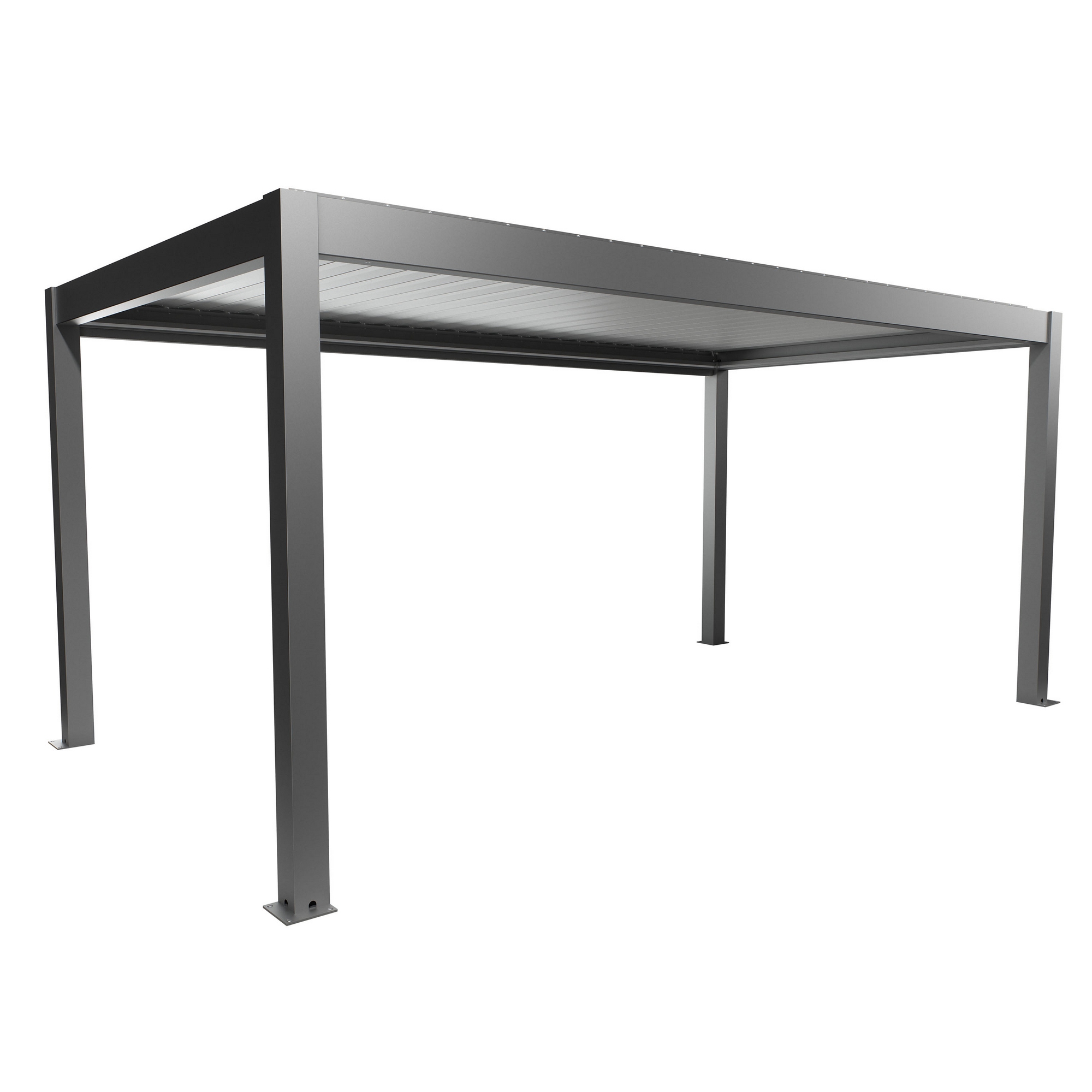 Pergola quarzgrau metallic/weiß 5,5 x 3 m