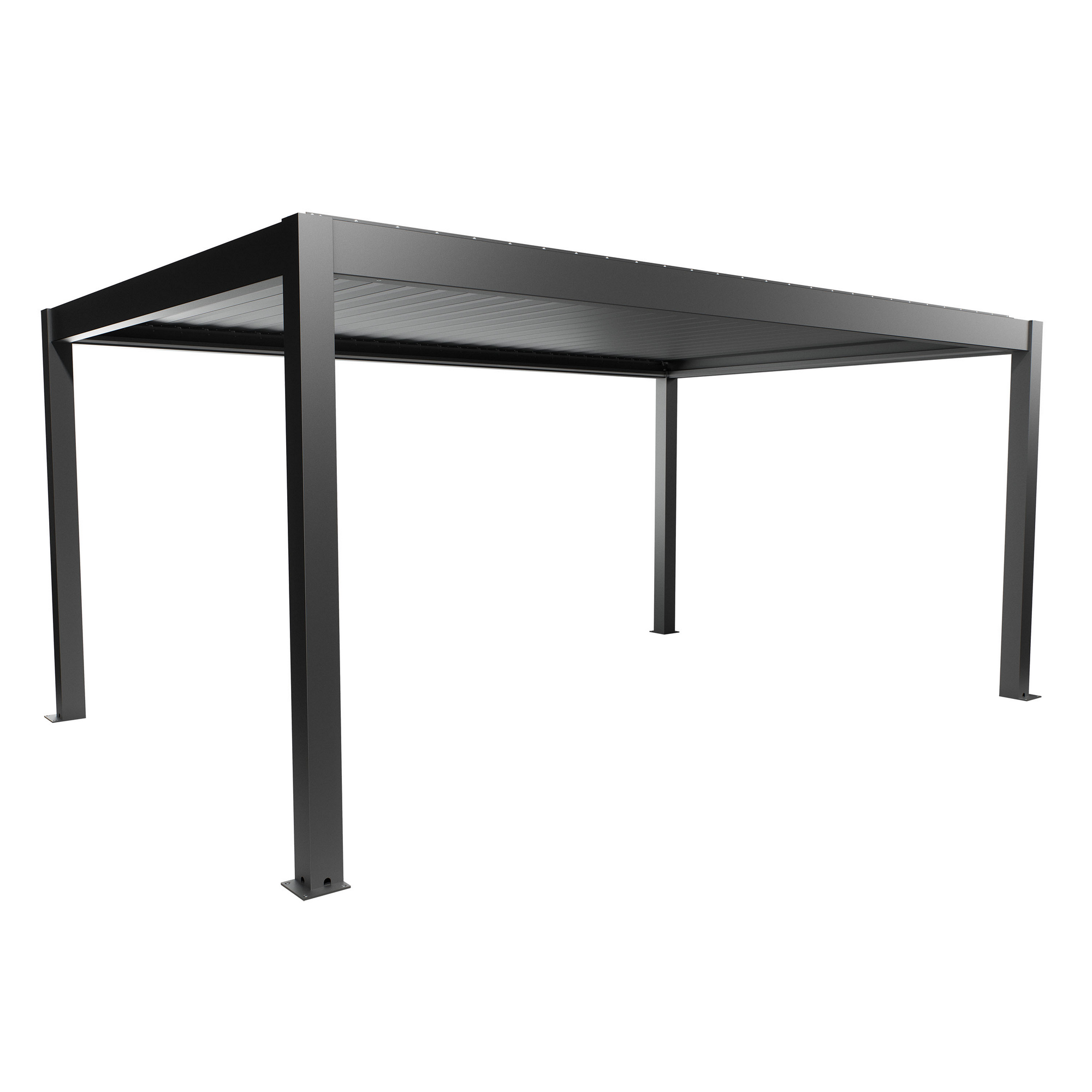 Pergola dunkelgrau metallic 5,5 x 3,5  m