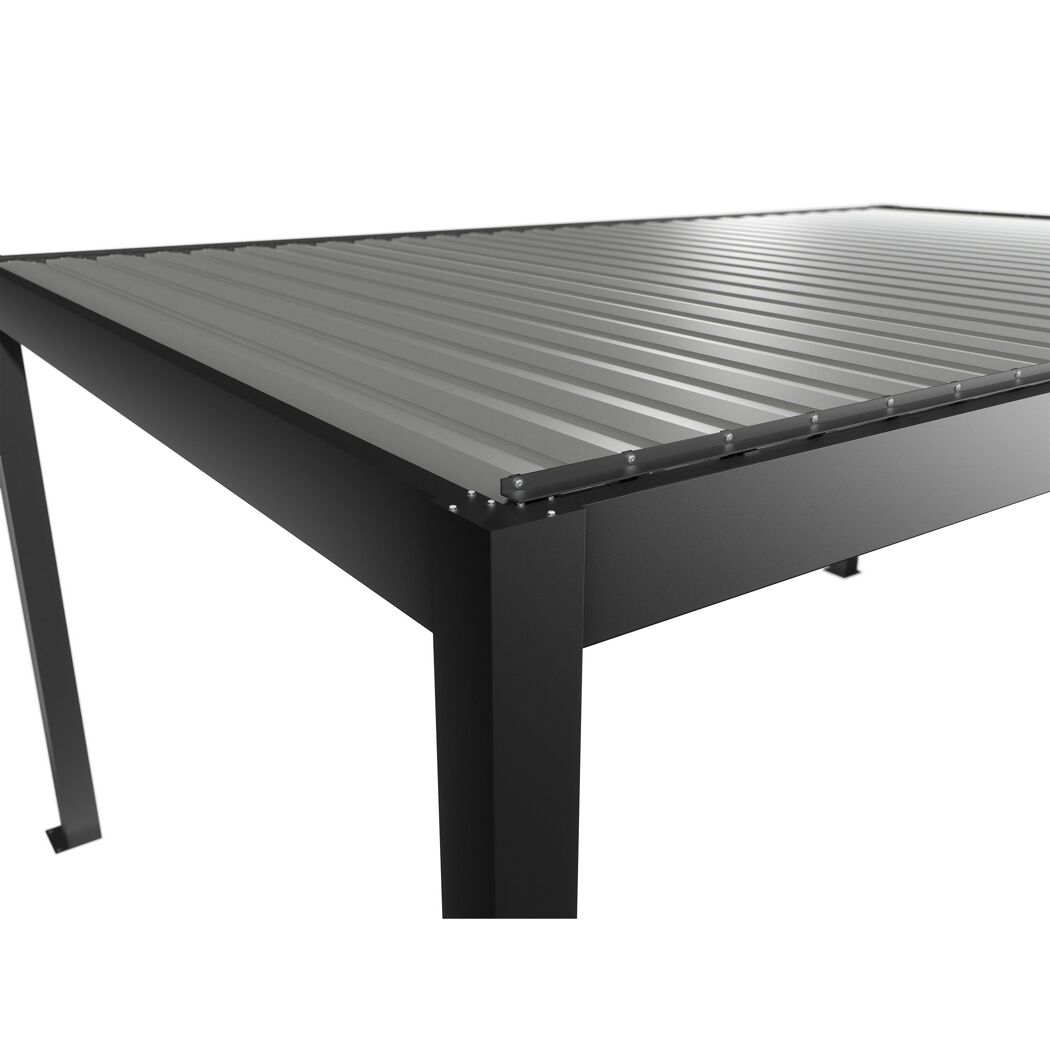 Pergola dunkelgrau metallic/silberfarben 5,5 x 3,5 m