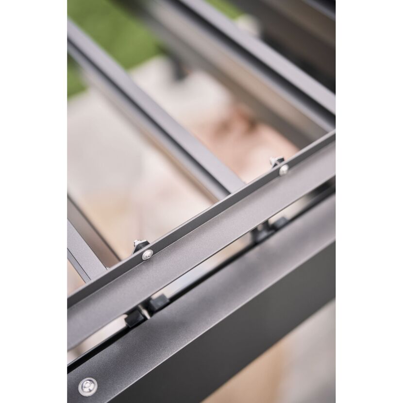 Pergola dunkelgrau metallic/silberfarben 5,5 x 3,5 m
