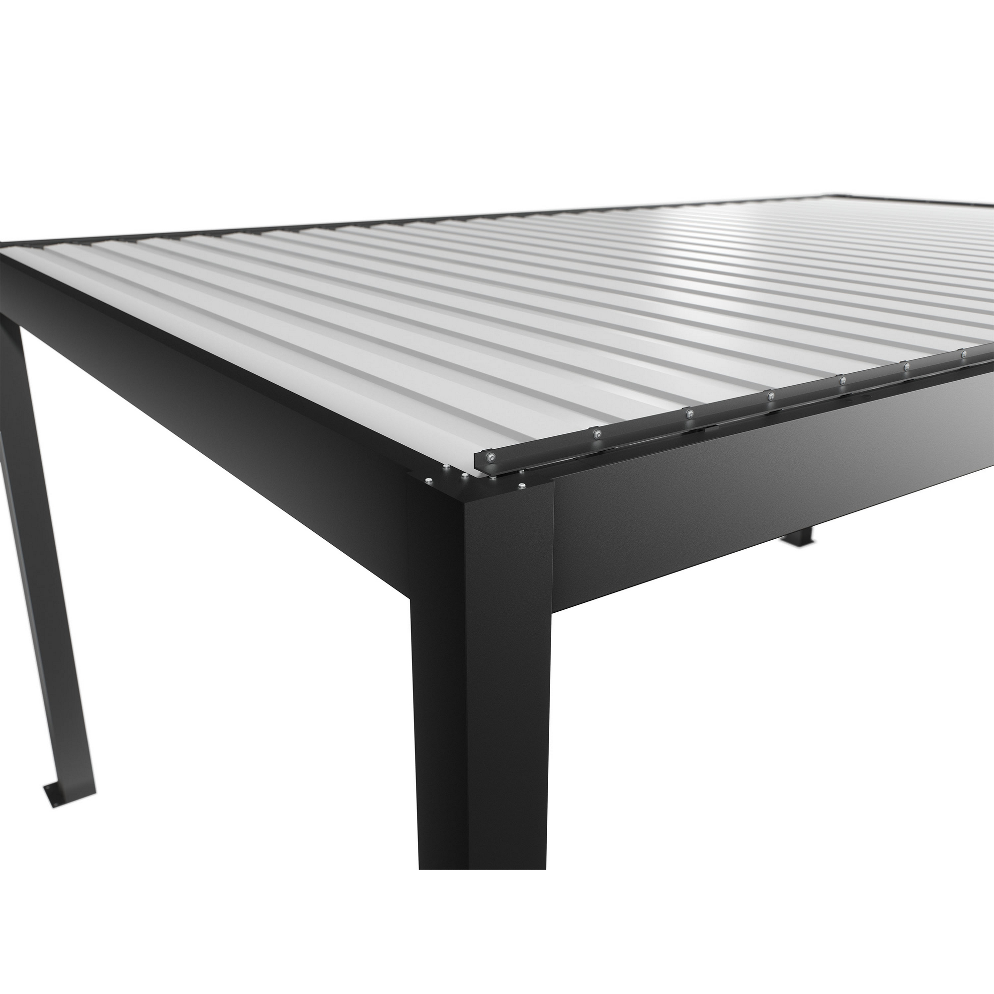 Pergola dunkelgrau metallic/weiß 5,5 x 3,5 m