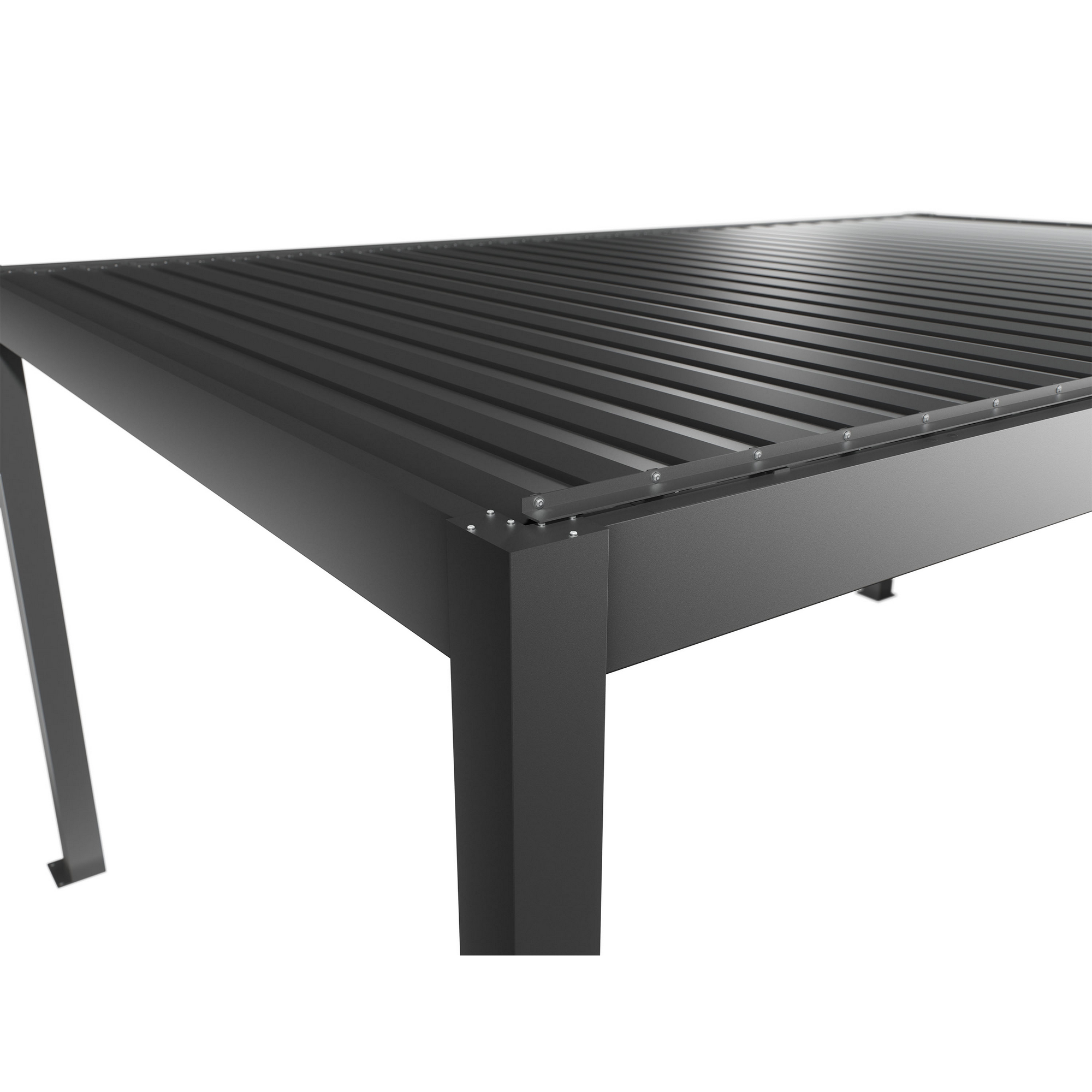 Pergola quarzgrau metallic 5,5 x 3,5 m