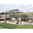 Pergola quarzgrau metallic/weiß 5,5 x 3,5 m