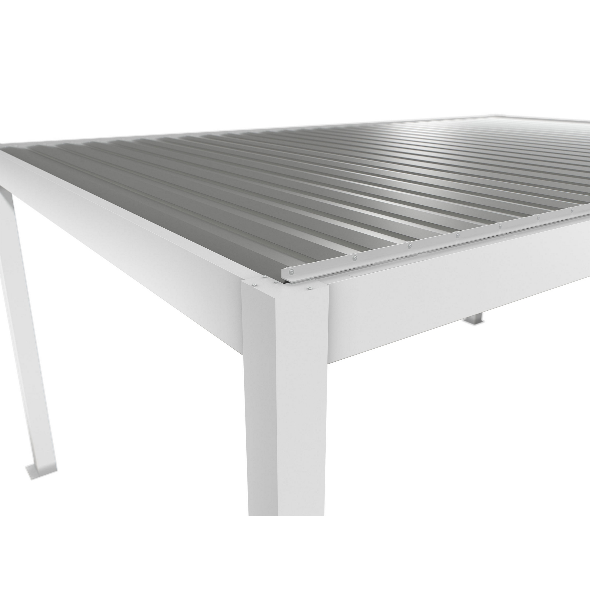 Pergola weiß/silberfarben 5,5 x 3,5 m