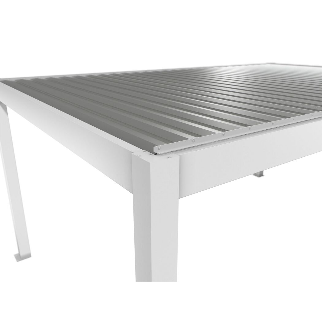 Pergola weiß/silberfarben 5,5 x 3,5 m