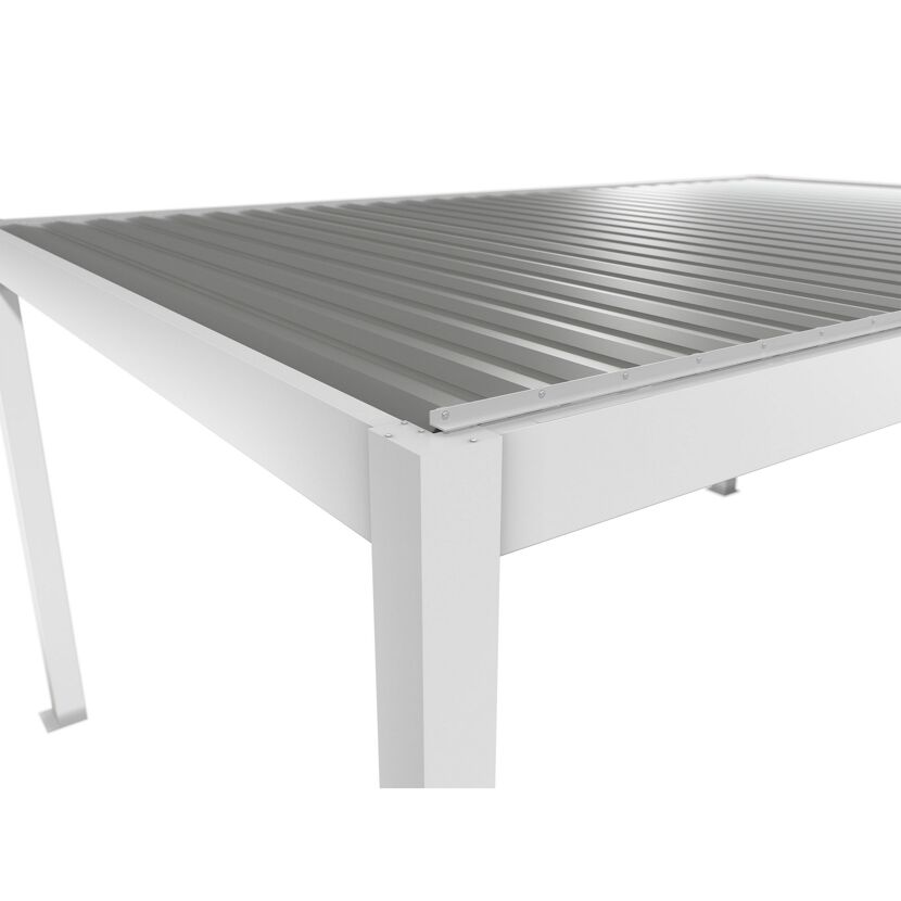 Pergola weiß/silberfarben 5,5 x 3,5 m