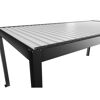 Pergola dunkelgrau metallic/weiß 6 x 3 m