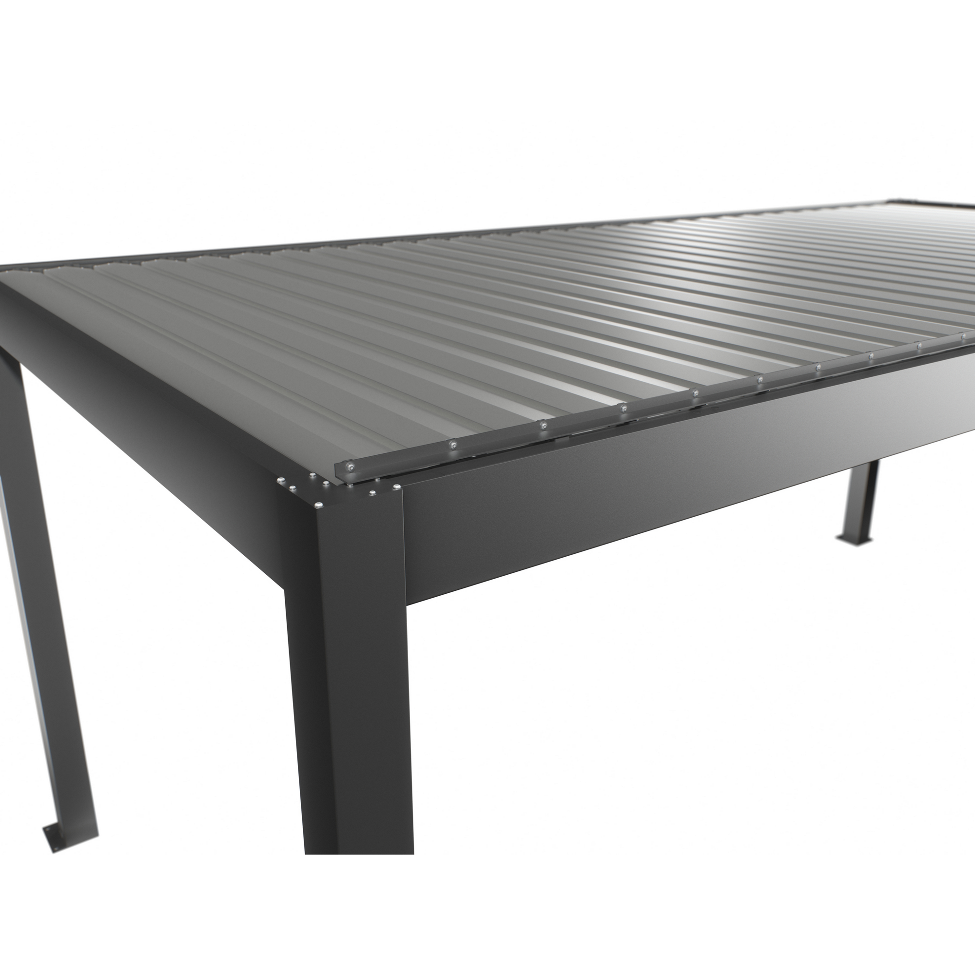 Pergola quarzgrau metallic/silberfarben 6 x 3 m