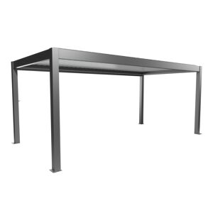 Pergola quarzgrau metallic/weiß 6 x 3 m