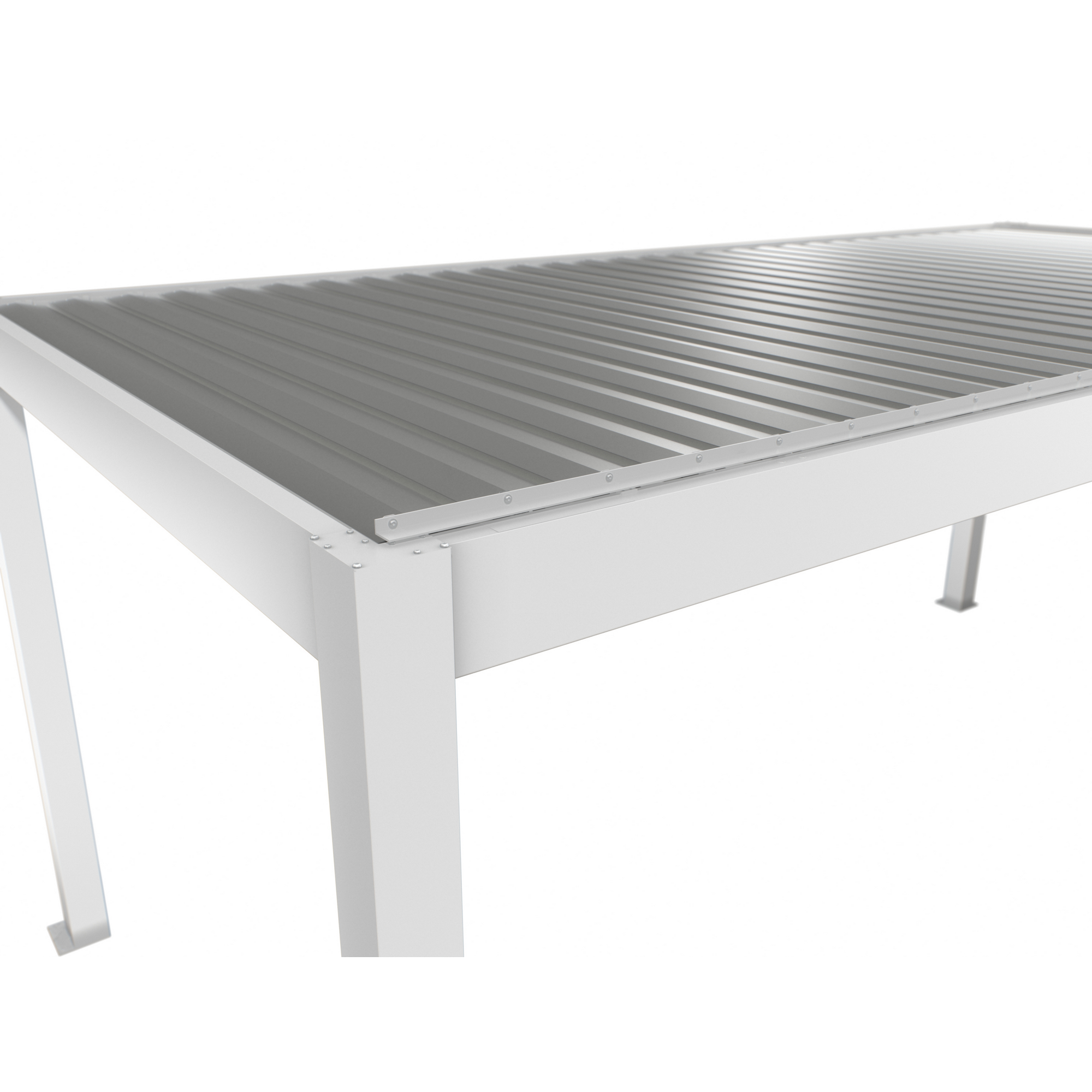 Pergola weiß/silberfarben 6 x 3 m