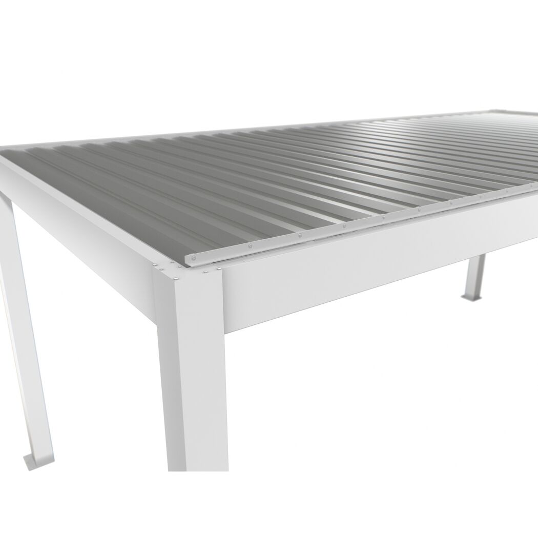 Pergola weiß/silberfarben 6 x 3 m