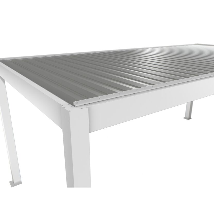 Pergola weiß/silberfarben 6 x 3 m